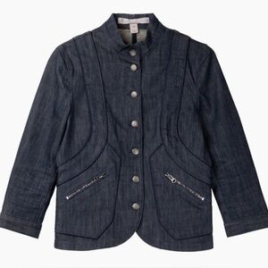 Stella McCartney x HM Blue Cotton Structured Denim Jean Jacket Casual Style 42